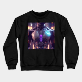 Cyberpunk Cyborg Male Torso Crewneck Sweatshirt